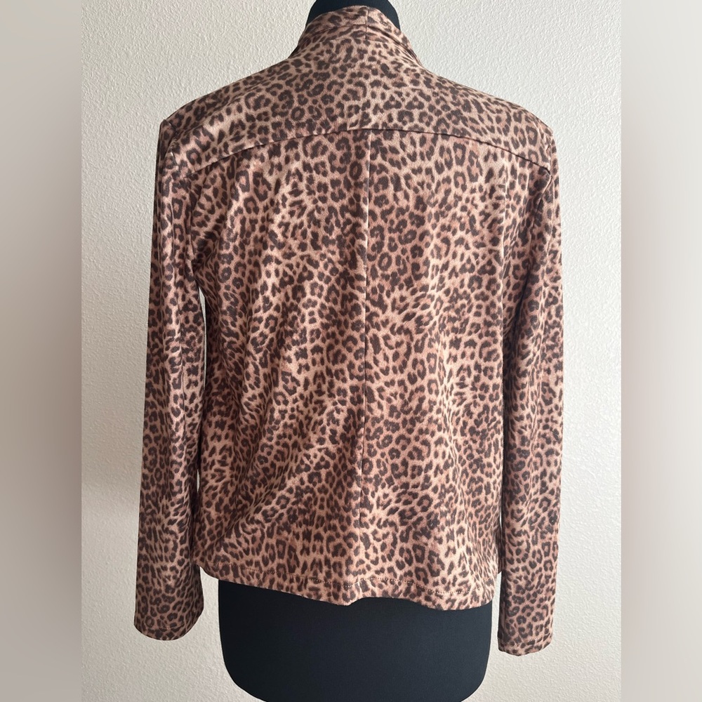 NWOT BB Dakota Faux Suede Leopard Print Blazer - Picture 4 of 11